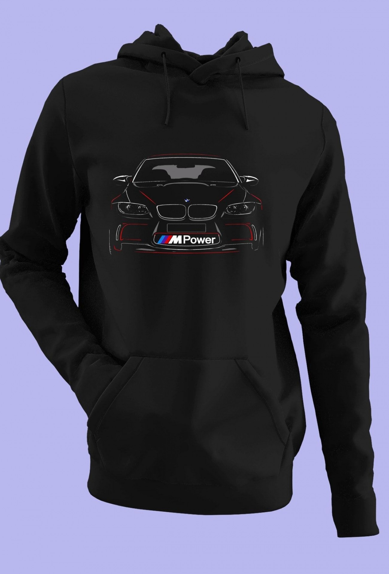 Raf Coll Ünisex Oversize Kapüşonlu Sweatshirt Bmw M Power Dijital Baskılı