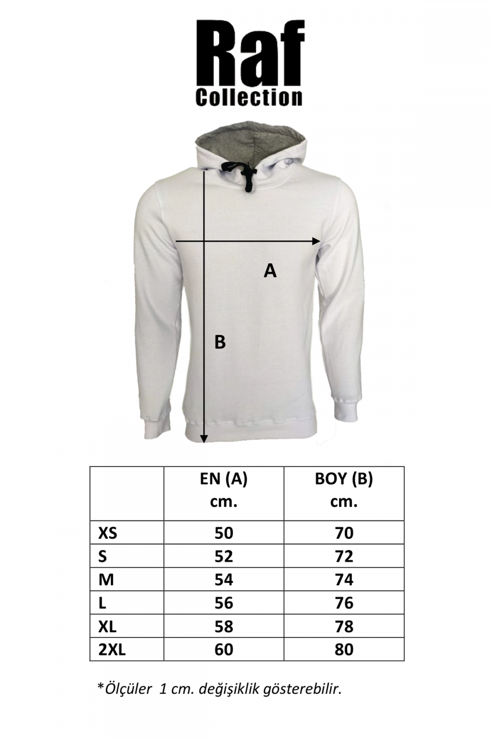 Raf Coll Unisex Basic Sarı Kapşonlu Sweatshirt İki İplik İçi Şardonlu