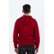 Raf Coll Unisex Basic Bordo Kapşonlu Sweatshirt İki İplik İçi Şardonlu